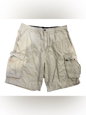 Vintage Plugg Shorts Cargo Brown Beige Pockets Men’s 36 Stretch Hiking Outdoors